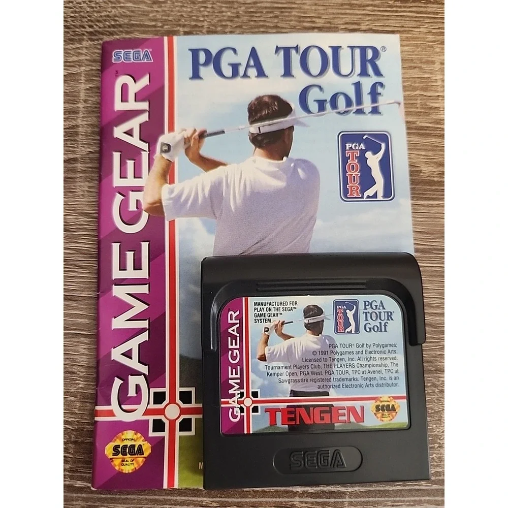 USED‎ SEGA PGA GOLF TOUR GAME GEAR WITH CASE & INSTRUCTION MANUAL